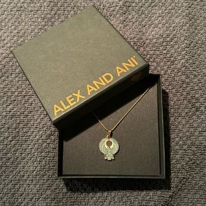 Alex and Ani Color Fusion Rose Gold Falcon necklace